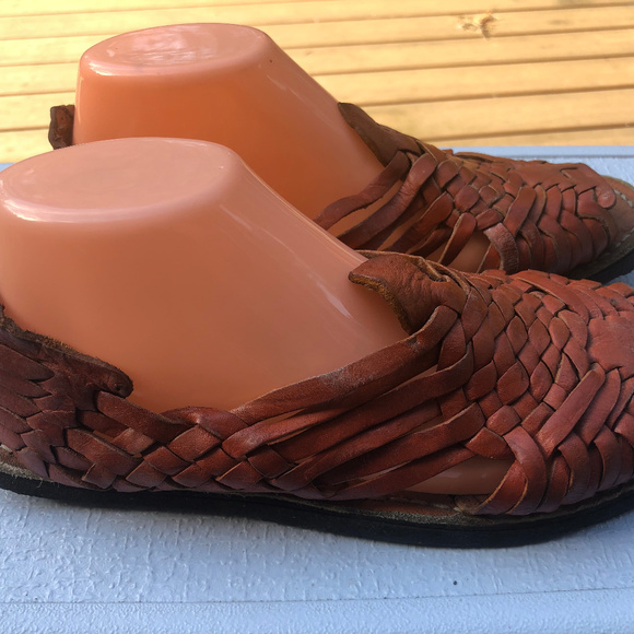 COPY - D Santy Women's  Brown Fisherman Leather Sandals - Picture 2 of 8